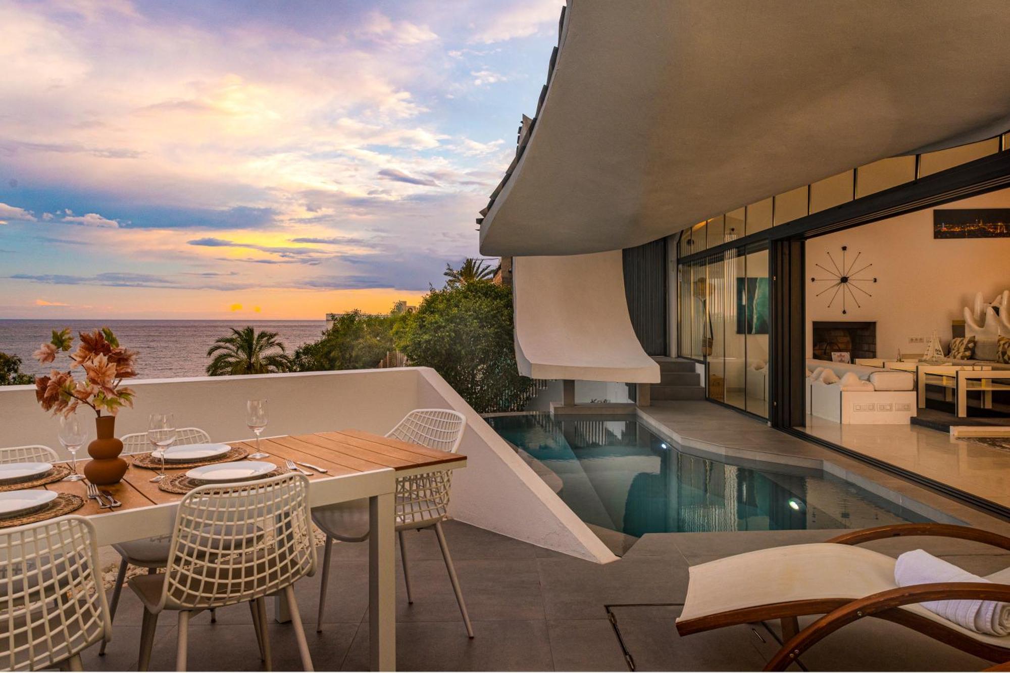 Rentitspain Casa Del Acantilado Piscina Climatizada ซาโลเบรญา ภายนอก รูปภาพ