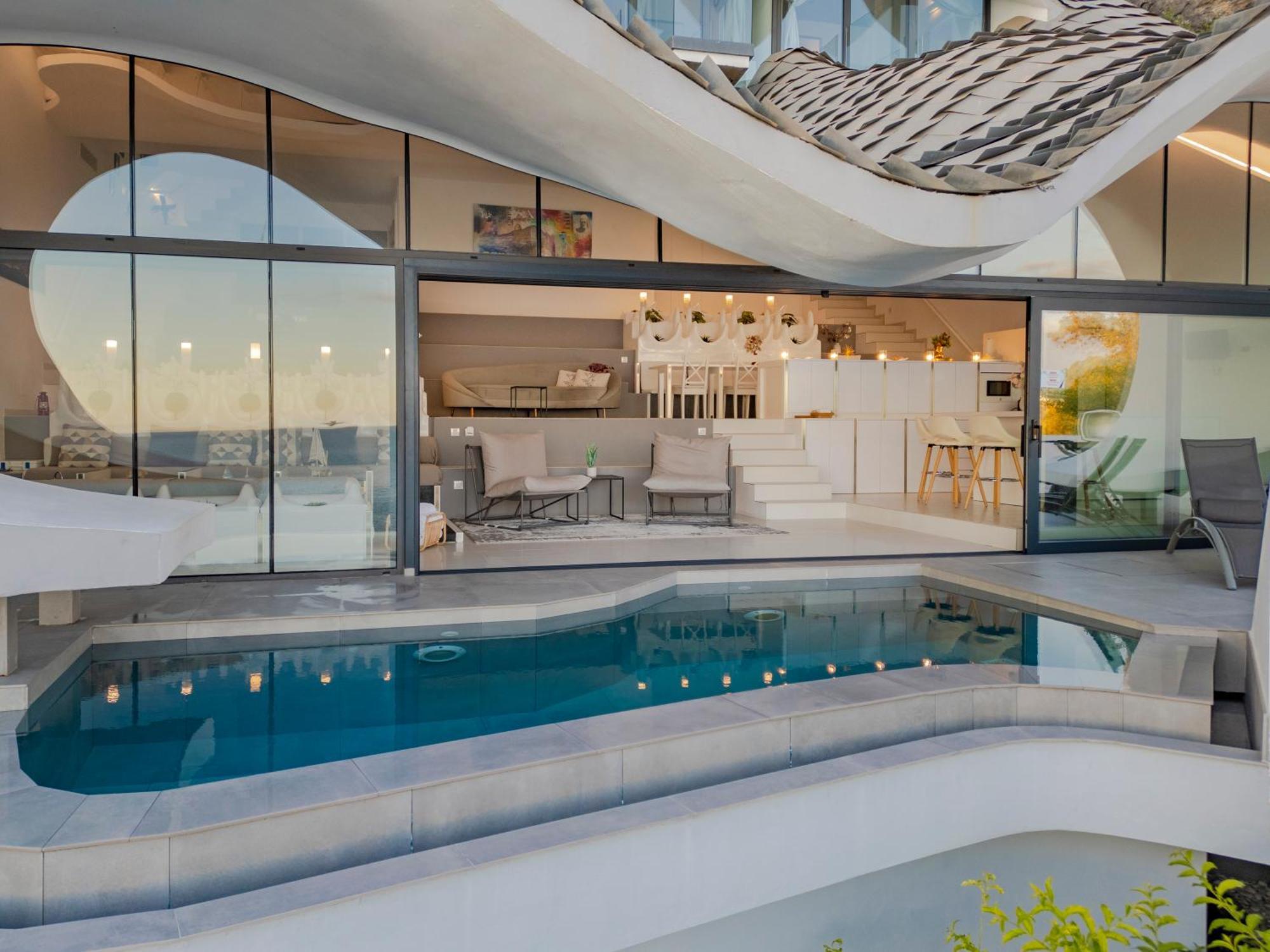 Rentitspain Casa Del Acantilado Piscina Climatizada ซาโลเบรญา ภายนอก รูปภาพ